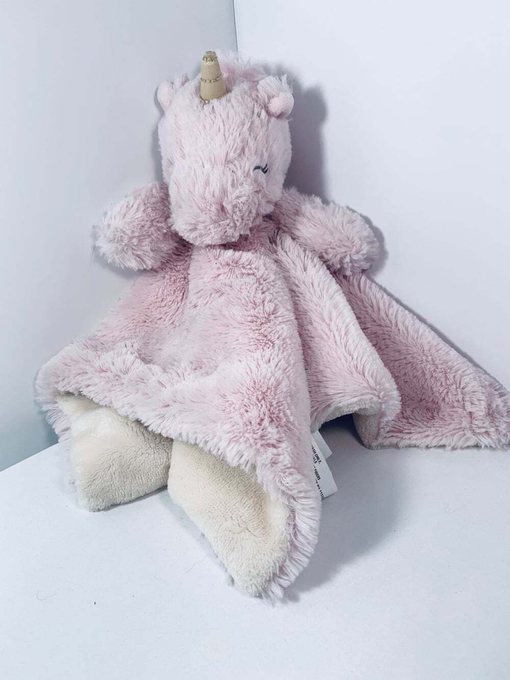 Kellytoy Pink Unicorn Lovey Baby Plush Rattle Blanket plush